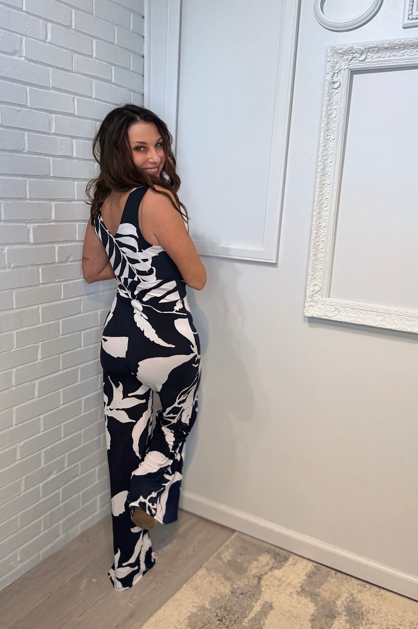 Abstract Branch Jumpsuit