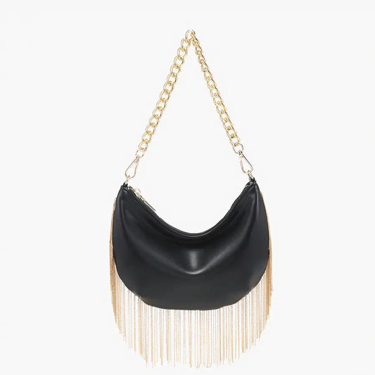 Juna Fringe Crossbody w/ Chain Strap