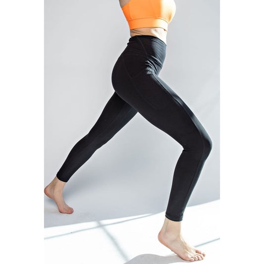 Butter Yoga Pants with Side Pockets, Black