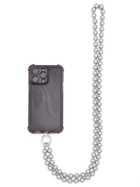 Matte Metallic Crossbody Phone Lanyard, Matte Silver - GirlFriends Boutique