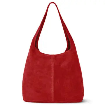 Suede Leather Hobo Bag