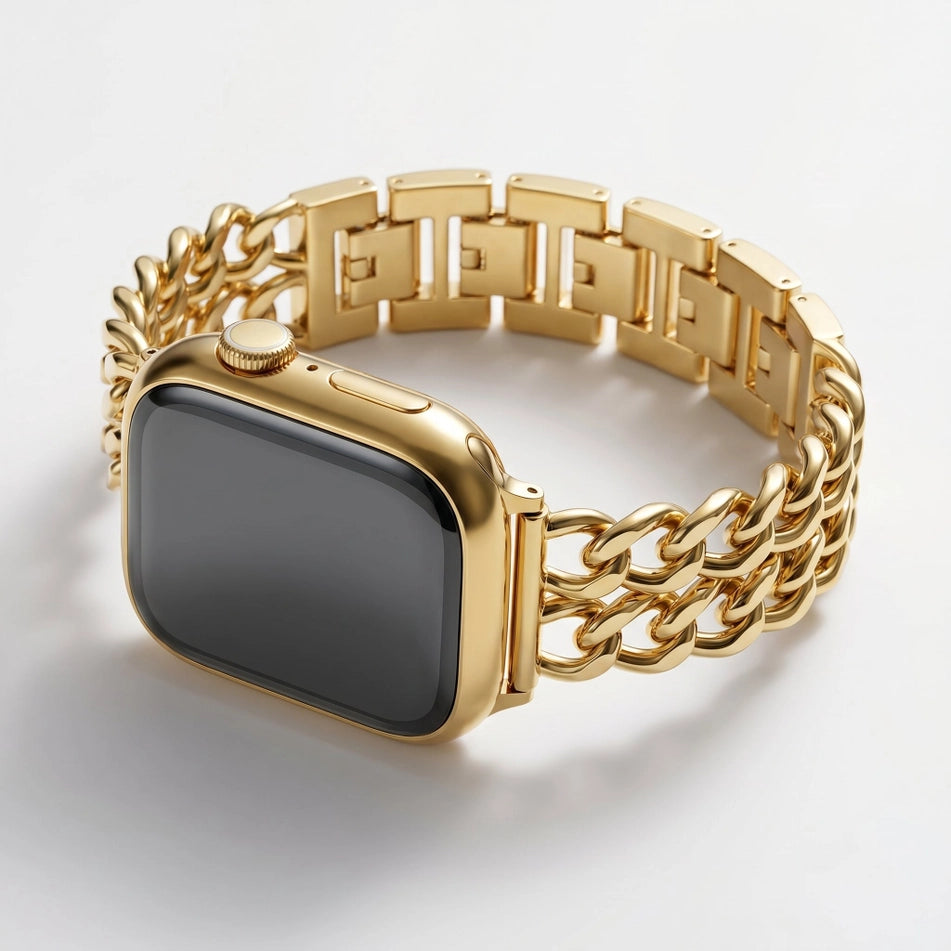 Gold Curve Luxury Apple Watch Strap