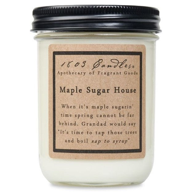 Maple Sugar House-14oz 1803 Jar Candle - GirlFriends Boutique