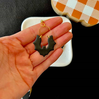 Bat Clay Earrings