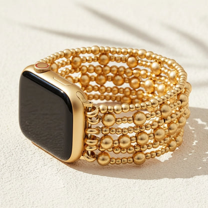 Golden Demure Stretch Apple Watch Strap