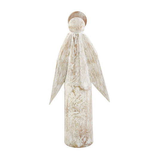 Small White Wood Angel - GirlFriends Boutique