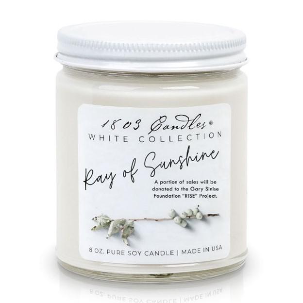 Ray of Sunshine 8oz. - 1803 Candles White Collection - GirlFriends Boutique